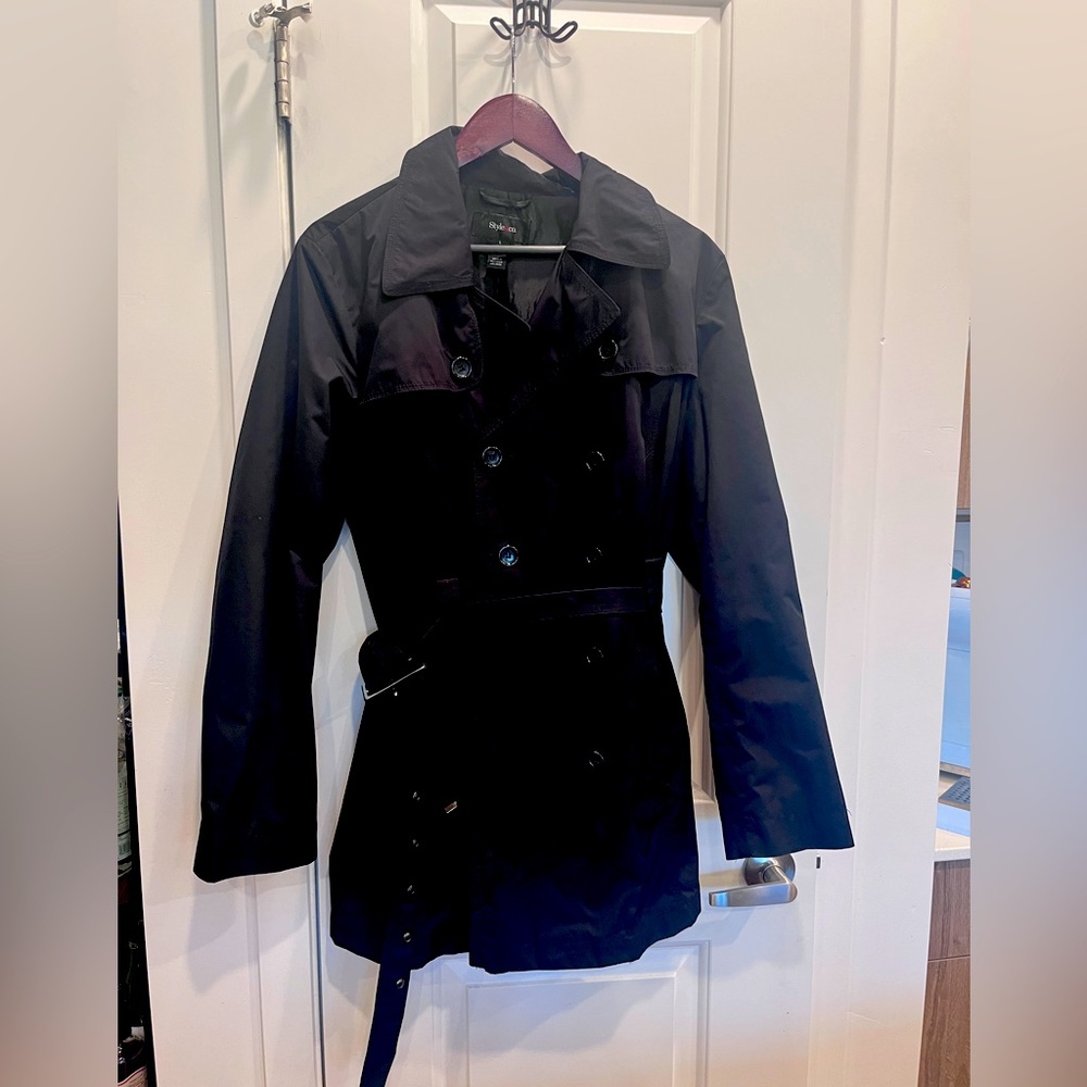 Style & Co by Macy’s Black Raincoat